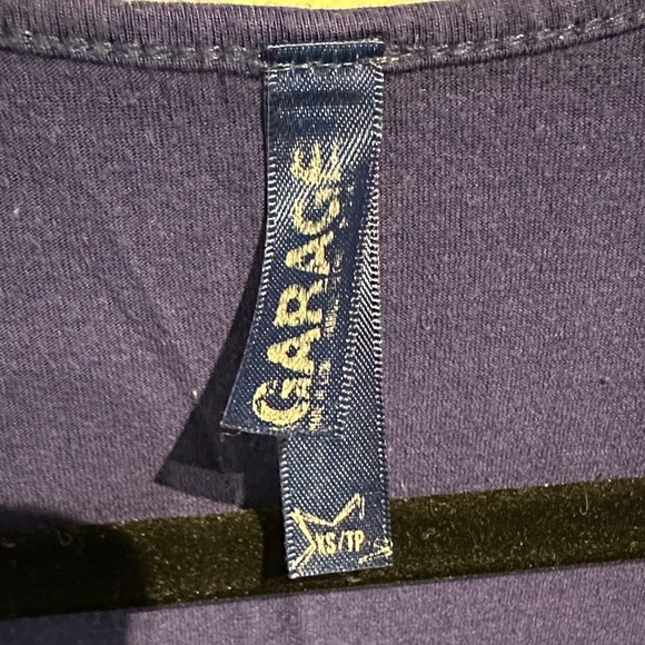 🌸Garage Deep Blue Button-Front Tank Top - Picture 2 of 6